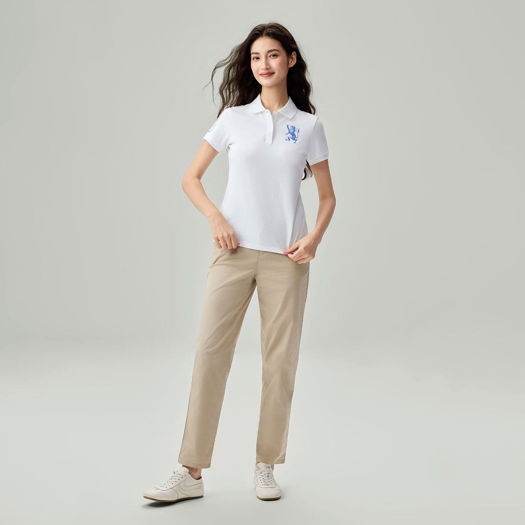 Women’s Slim Fit Embroidered 3D Lion Polo