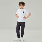 Kids’ Slim Fit Lion Embroidered Cotton Polo