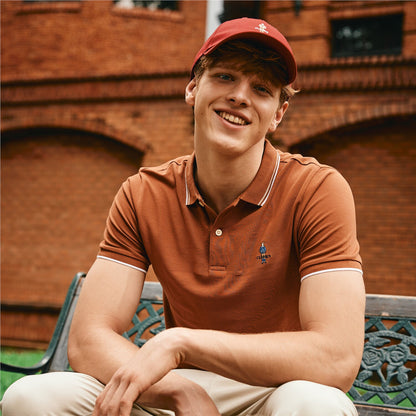 Giordano Men's Classic Men Polo-Brown
