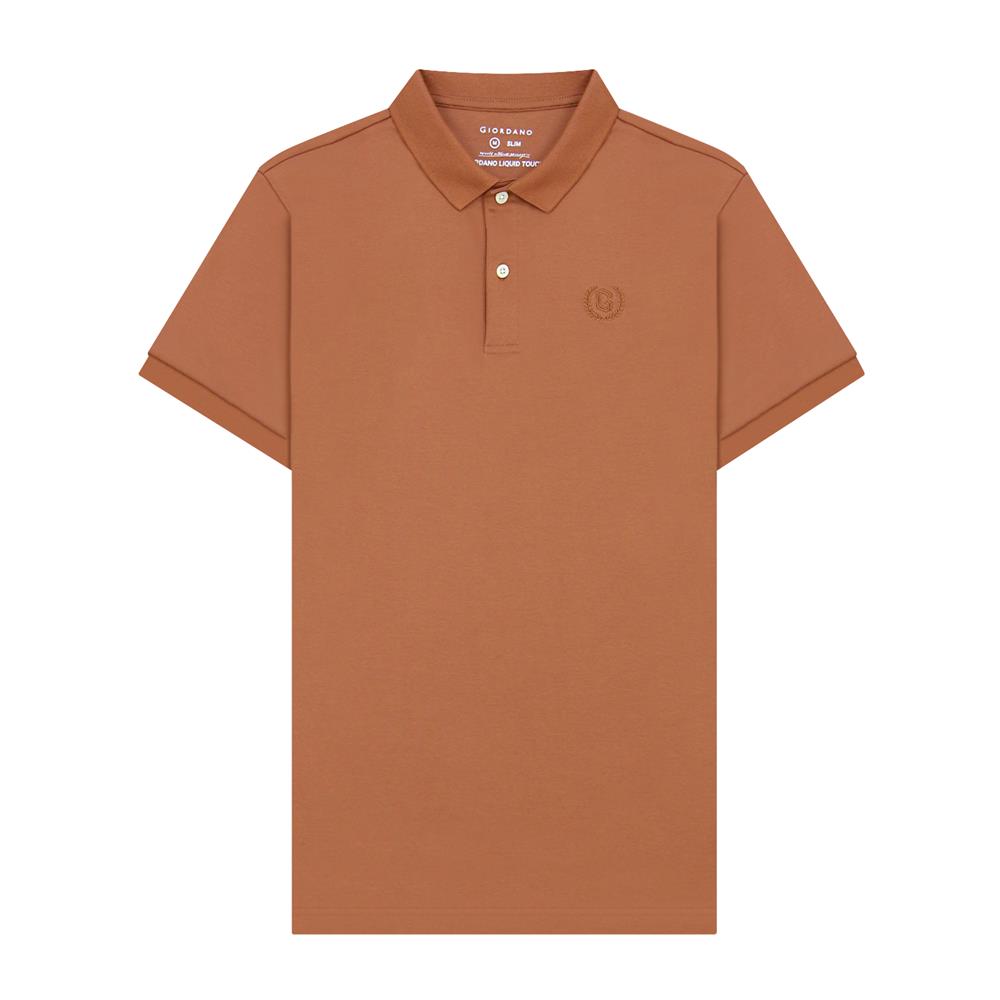 Giordano Men's Cotton Solid Polo-Brown