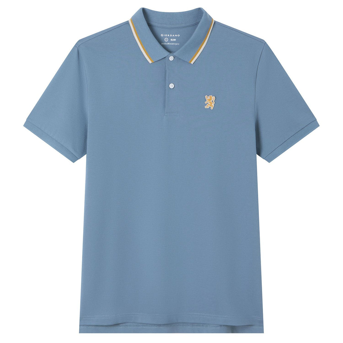 Men's Pique Embroidered Slim Polo