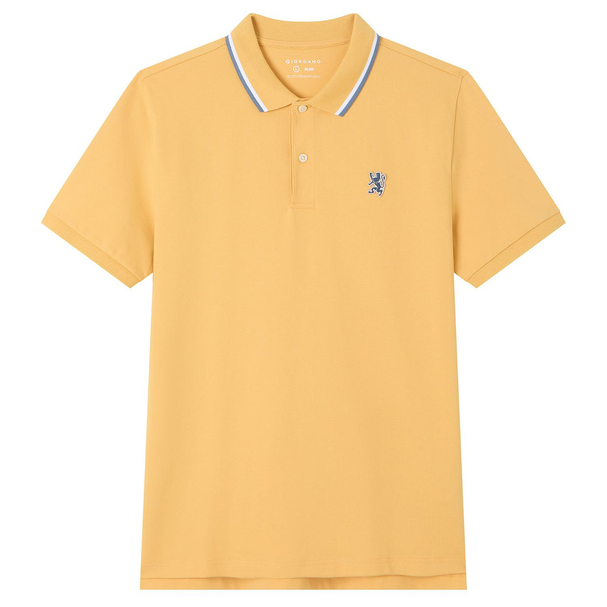 Men's Pique Embroidered Slim Polo