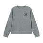 Giordano Women's Cozy Waffle Knit Sweatshirt-Grey