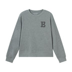 Giordano Women's Cozy Waffle Knit Sweatshirt-Grey