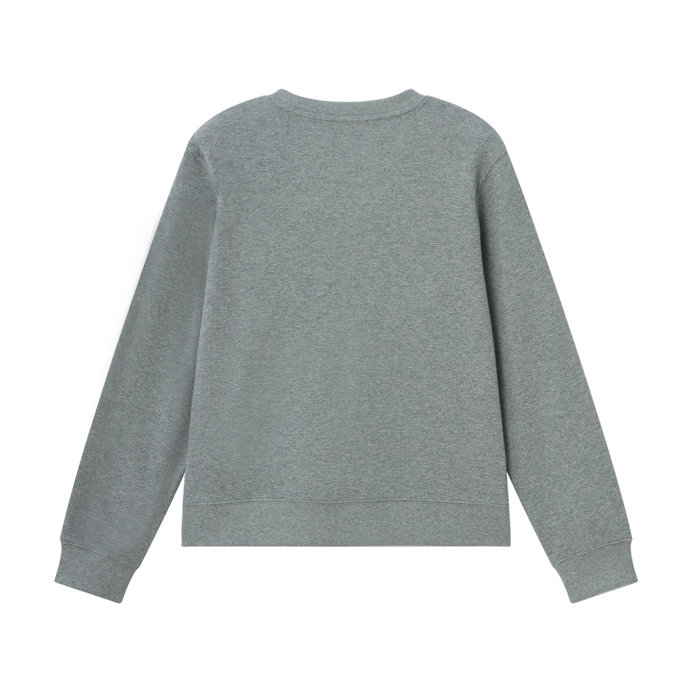 Women's Cozy Waffle Knit Sweatshirt