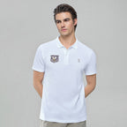 Men’s Cotton Pique Bold Polo with Embroidery
