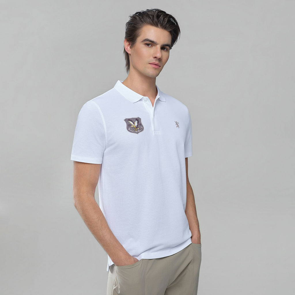 Men’s Cotton Pique Bold Polo with Embroidery