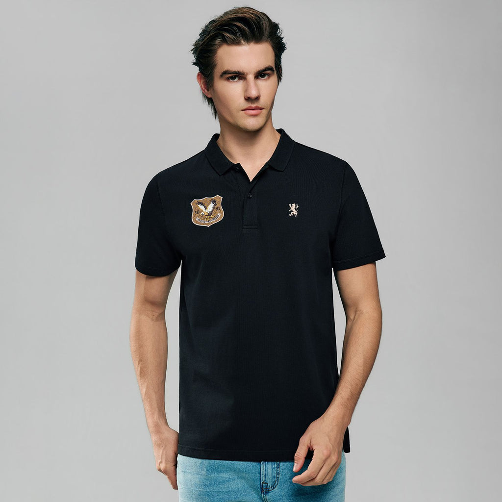 Men’s Cotton Pique Bold Polo with Embroidery