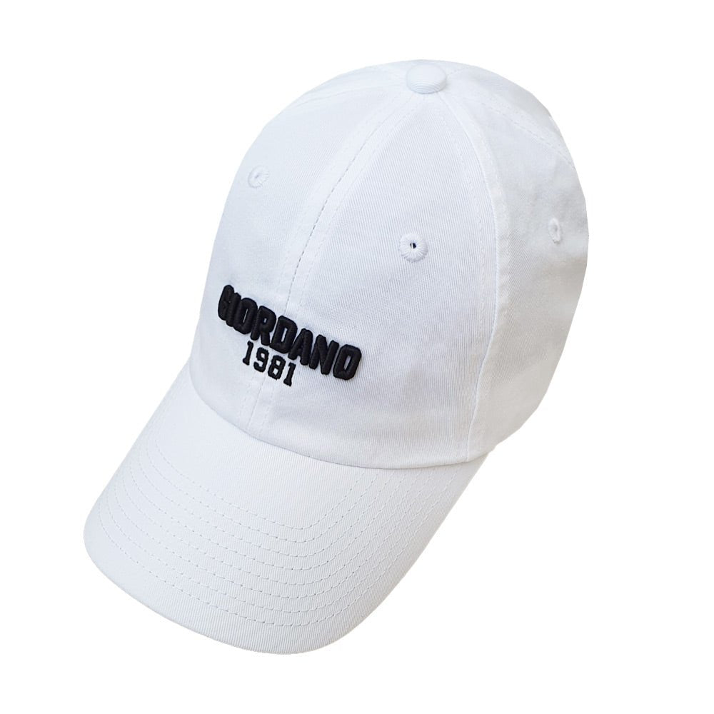 Cotton Twill Baseball Cap With 3D Embroidery Free Size - Shop Giordano