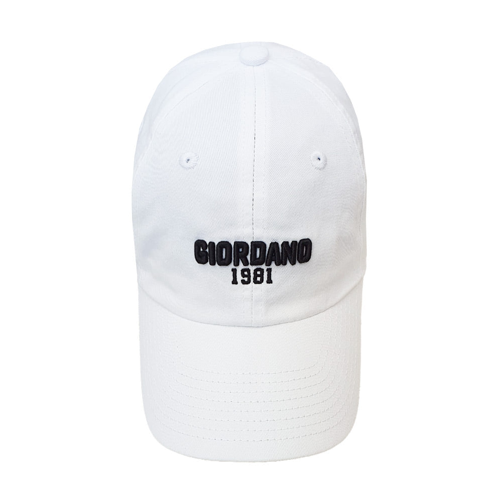 Cotton Twill Baseball Cap With 3D Embroidery Free Size - Shop Giordano