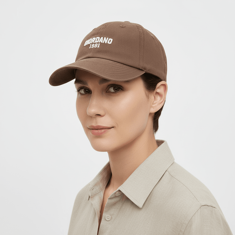 Cotton Twill Baseball Cap With 3D Embroidery Free Size - Shop Giordano