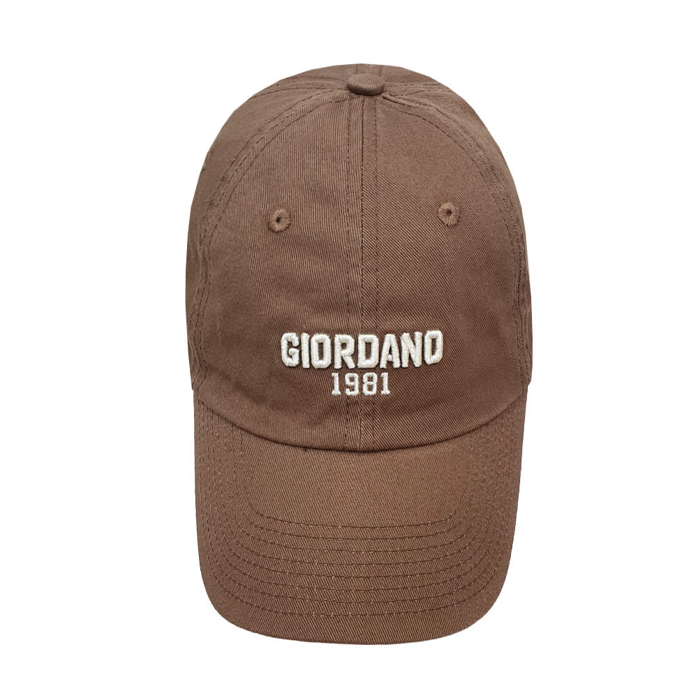 Cotton Twill Baseball Cap With 3D Embroidery Free Size - Shop Giordano