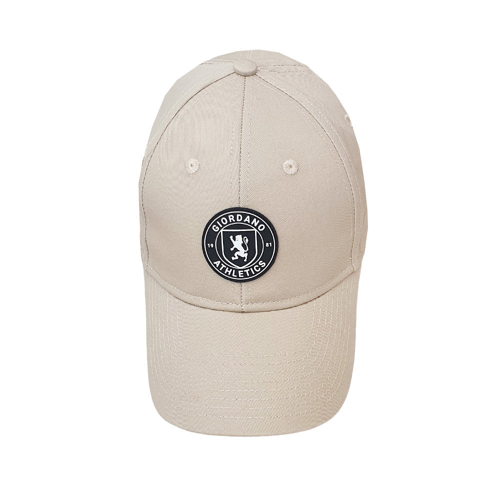 Giordano Unisex Cotton Twill Baseball Cap With Rubber Badge - Premium Cap