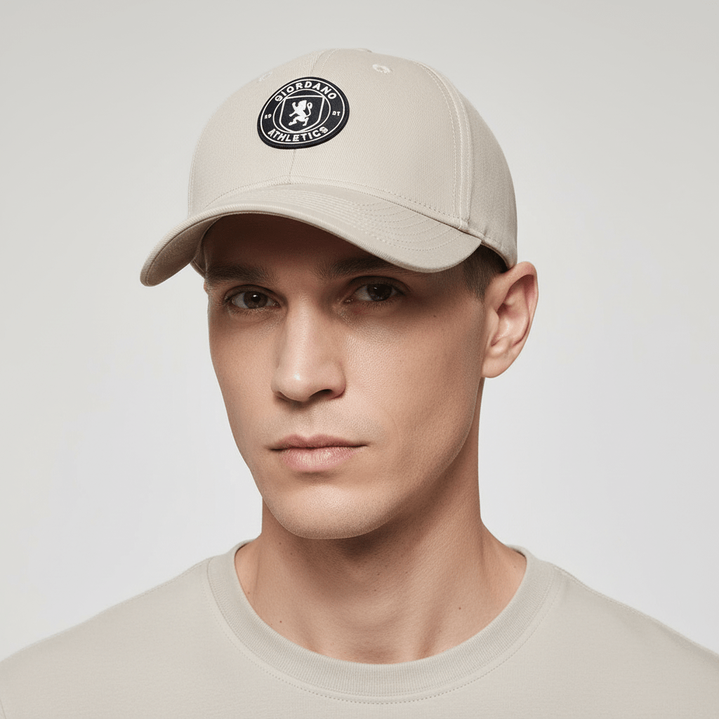 Giordano Unisex Cotton Twill Baseball Cap With Rubber Badge - Premium Cap