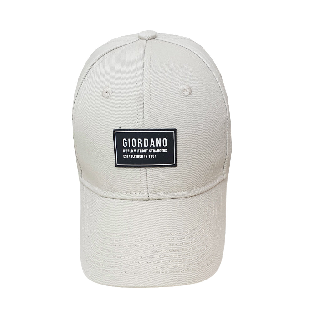 Cotton Twill Cap With Rubber Badge Free Size - Shop Giordano