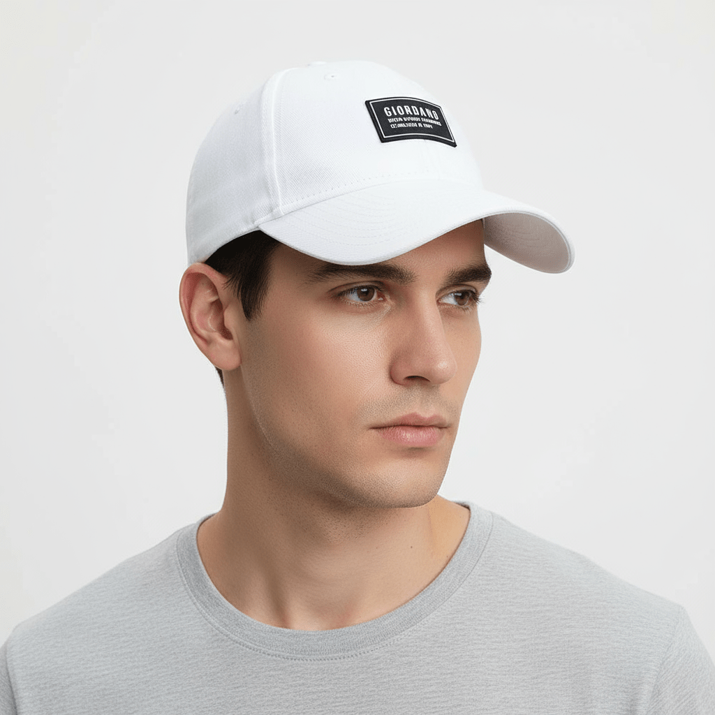 Cotton Twill Cap With Rubber Badge Free Size - Shop Giordano