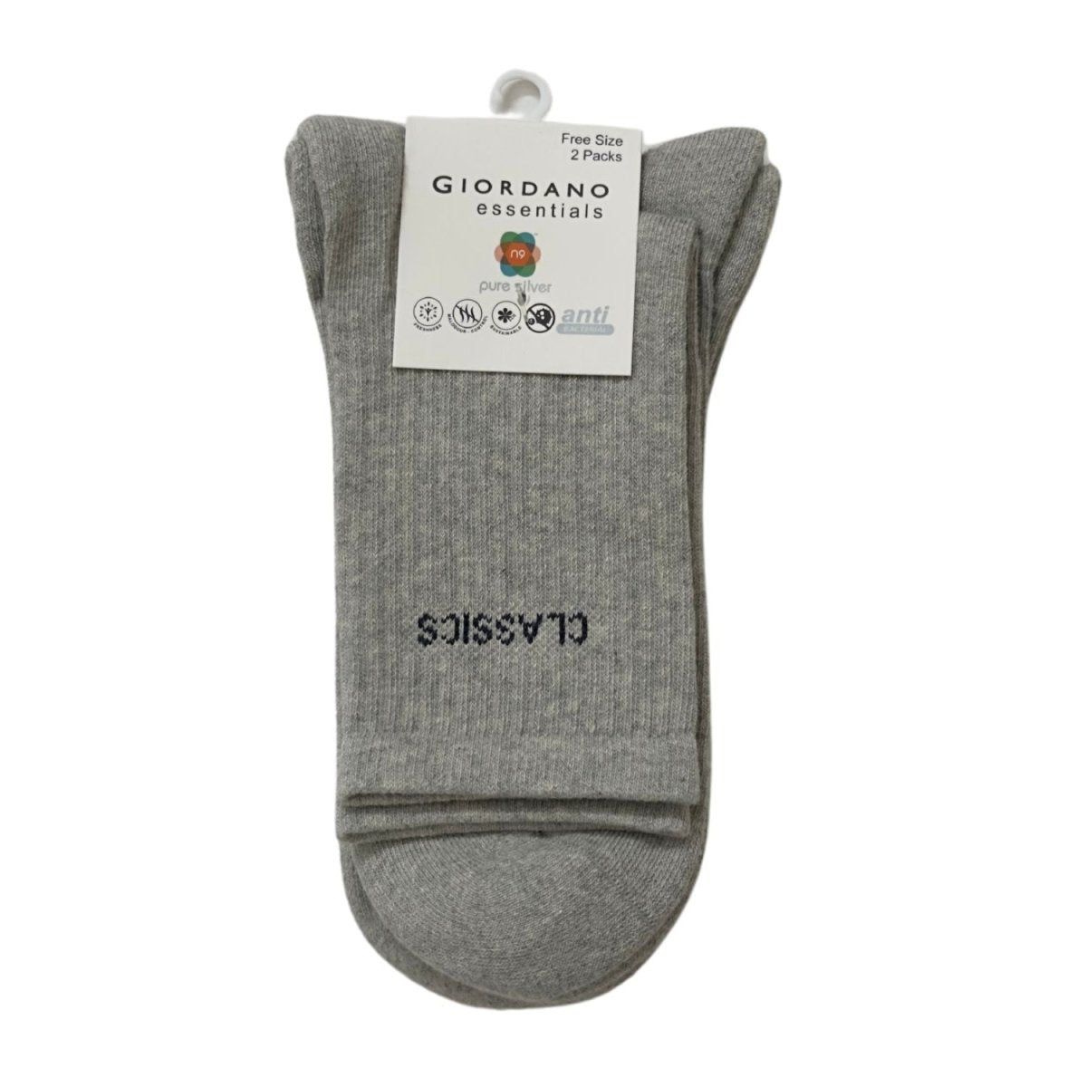 Giordano Classic Men Collection Long Socks - 2 Pack, Cotton Polyester Elastane Blend - Premium Socks