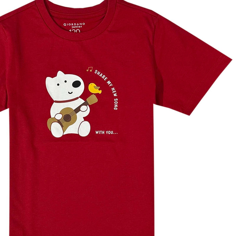 Giordano Junior Cotton Jersey Print Tee: Soft & Stylish - Premium Print Tee