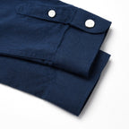 Giordano Junior Cotton Oxford Full Opening Long Sleeve Slim Fit Embroidery Garment Wash Shirt - Premium Shirts