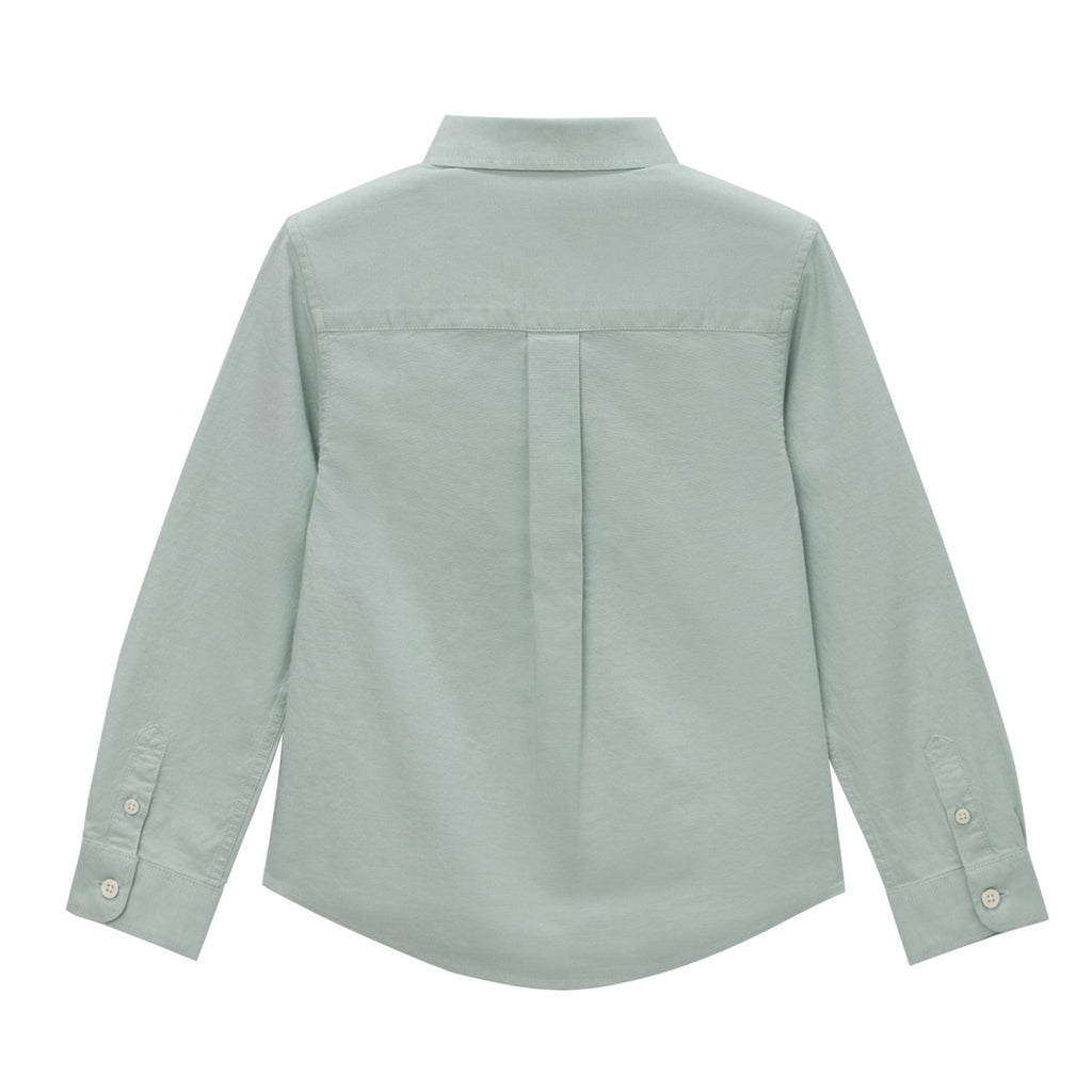 Giordano Junior Cotton Oxford Full Opening Long Sleeve Slim Fit Embroidery Garment Wash Shirt - Premium Shirts