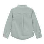 Giordano Junior Cotton Oxford Full Opening Long Sleeve Slim Fit Embroidery Garment Wash Shirt - Premium Shirts