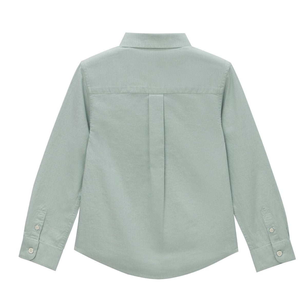 Giordano Junior Cotton Oxford Full Opening Long Sleeve Slim Fit Embroidery Garment Wash Shirt - Premium Shirts