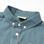 Giordano Junior Cotton Oxford Full Opening Long Sleeve Slim Fit Embroidery Garment Wash Shirt - Premium Shirts