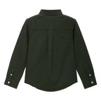 Giordano Junior Cotton Oxford Full Opening Long Sleeve Slim Fit Embroidery Garment Wash Shirt - Premium Shirts
