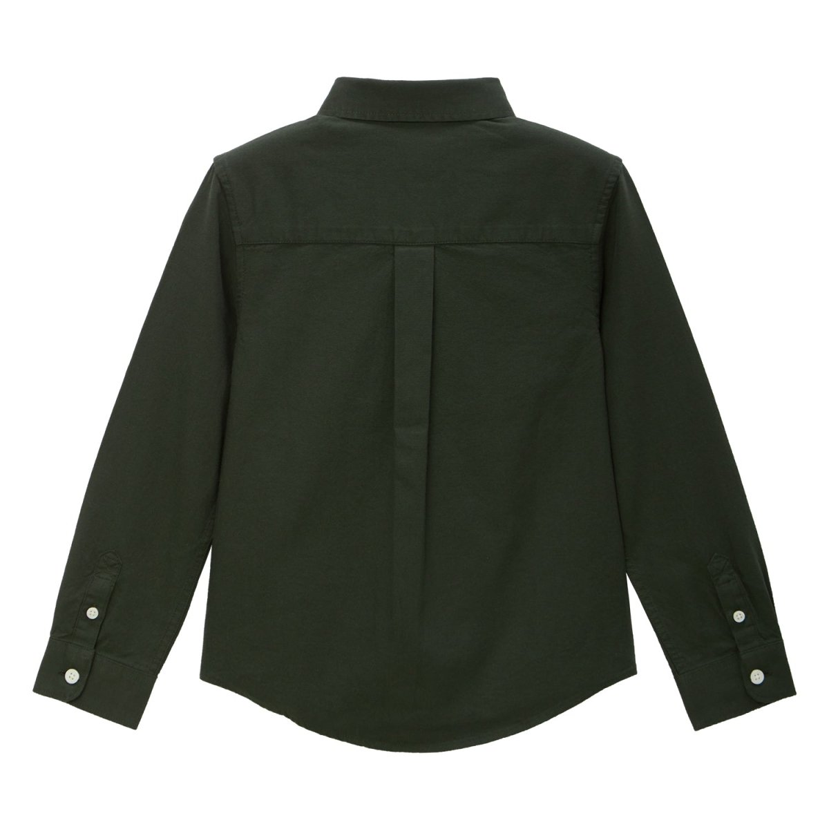 Giordano Junior Cotton Oxford Full Opening Long Sleeve Slim Fit Embroidery Garment Wash Shirt - Premium Shirts