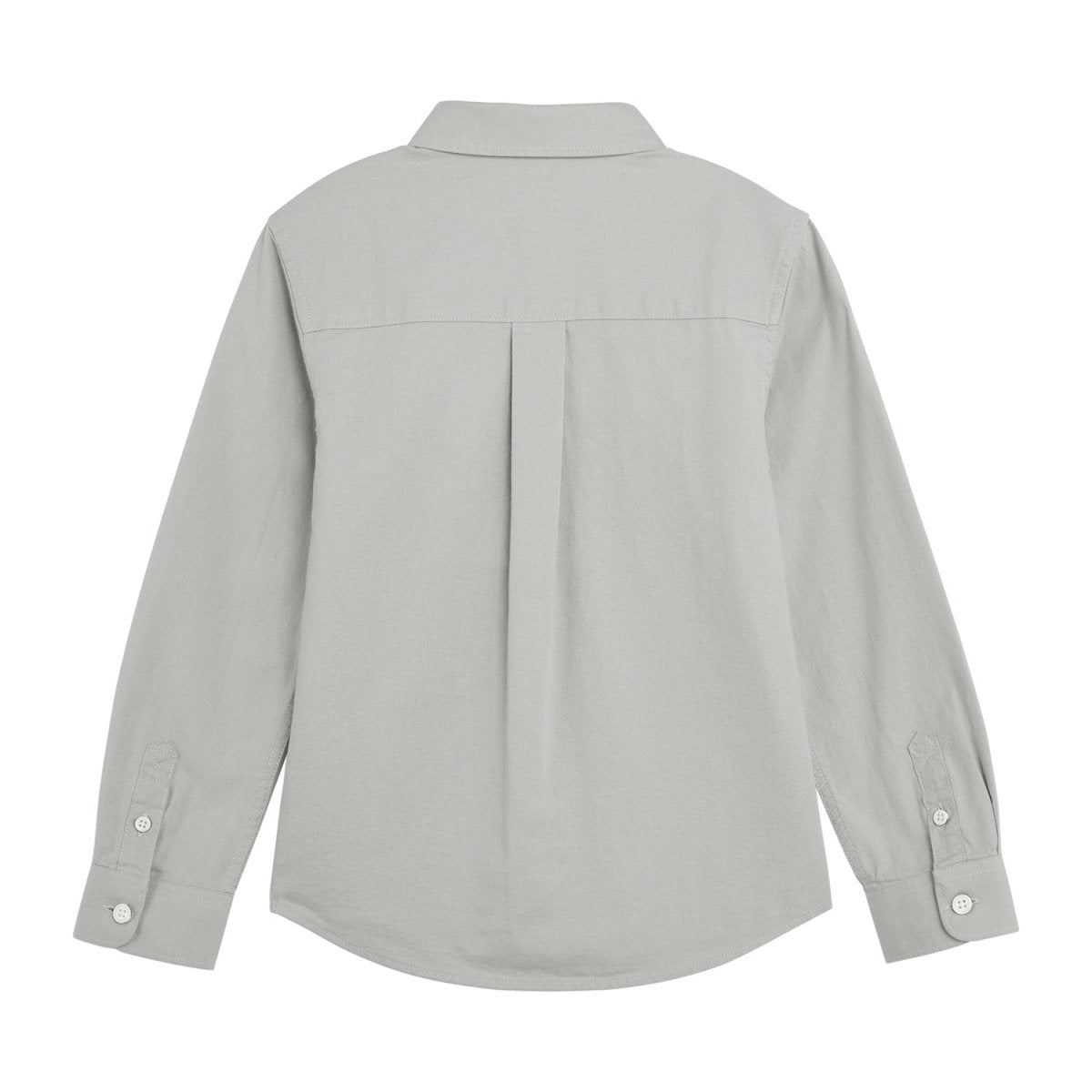 Giordano Junior Cotton Oxford Full Opening Long Sleeve Slim Fit Embroidery Garment Wash Shirt - Premium Shirts