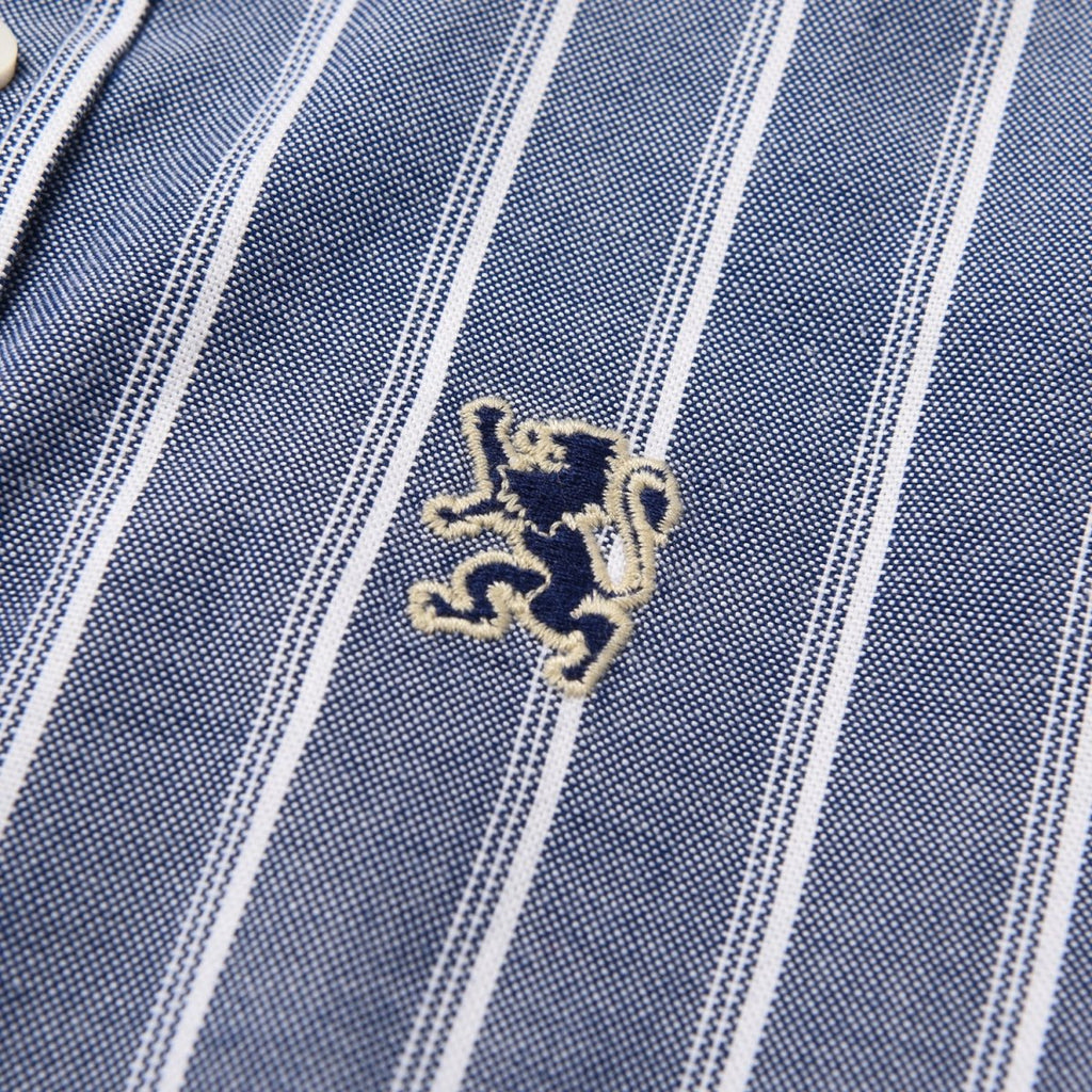 Giordano Junior Cotton Oxford Full Opening Long Sleeve Slim Fit Embroidery Garment Wash Shirt - Premium Shirts