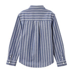 Giordano Junior Cotton Oxford Full Opening Long Sleeve Slim Fit Embroidery Garment Wash Shirt - Premium Shirts