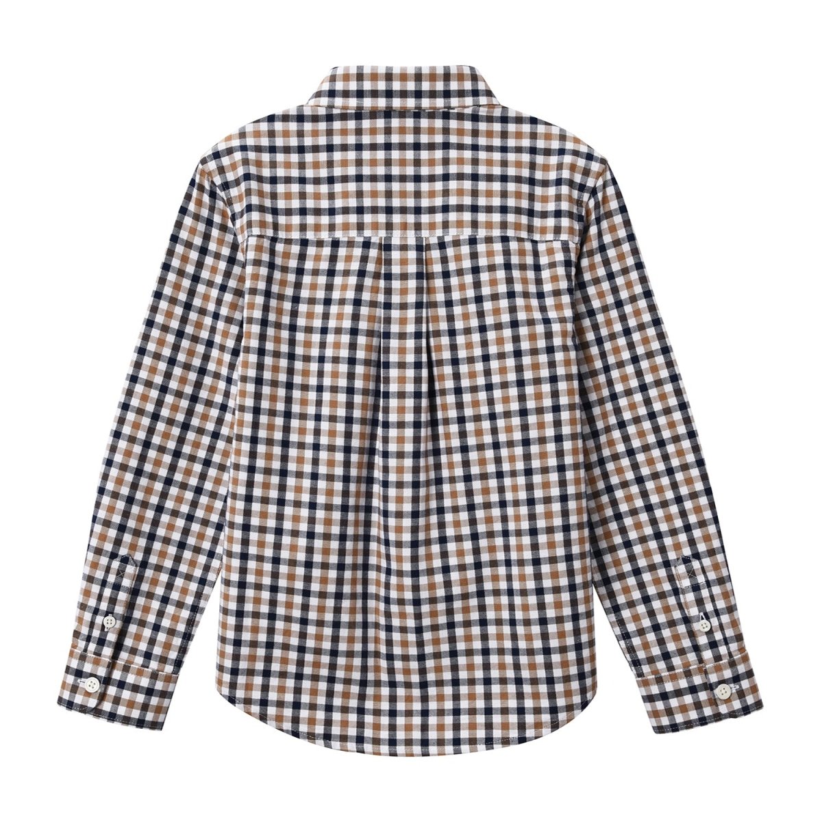 Giordano Junior Cotton Oxford Full Opening Long Sleeve Slim Fit Embroidery Garment Wash Shirt - Premium Shirts