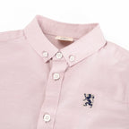Giordano Junior Cotton Oxford Full Opening Long Sleeve Slim Fit Embroidery Garment Wash Shirt - Premium Shirts