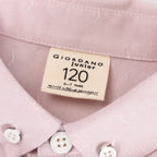 Giordano Junior Cotton Oxford Full Opening Long Sleeve Slim Fit Embroidery Garment Wash Shirt - Premium Shirts