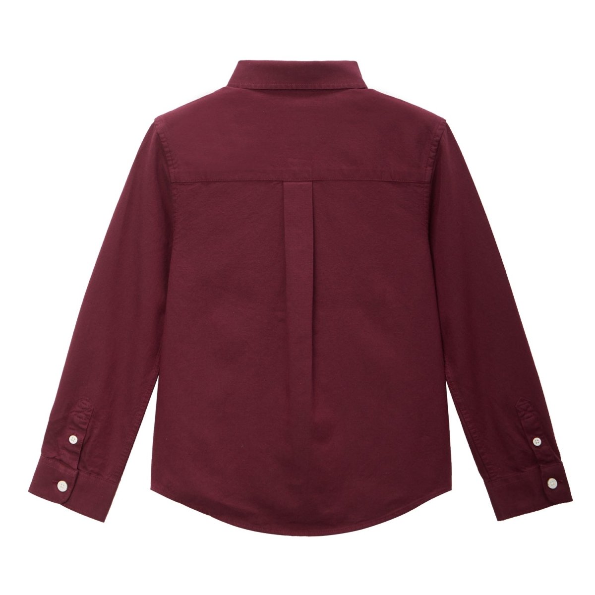 Giordano Junior Cotton Oxford Full Opening Long Sleeve Slim Fit Embroidery Garment Wash Shirt - Premium Shirts