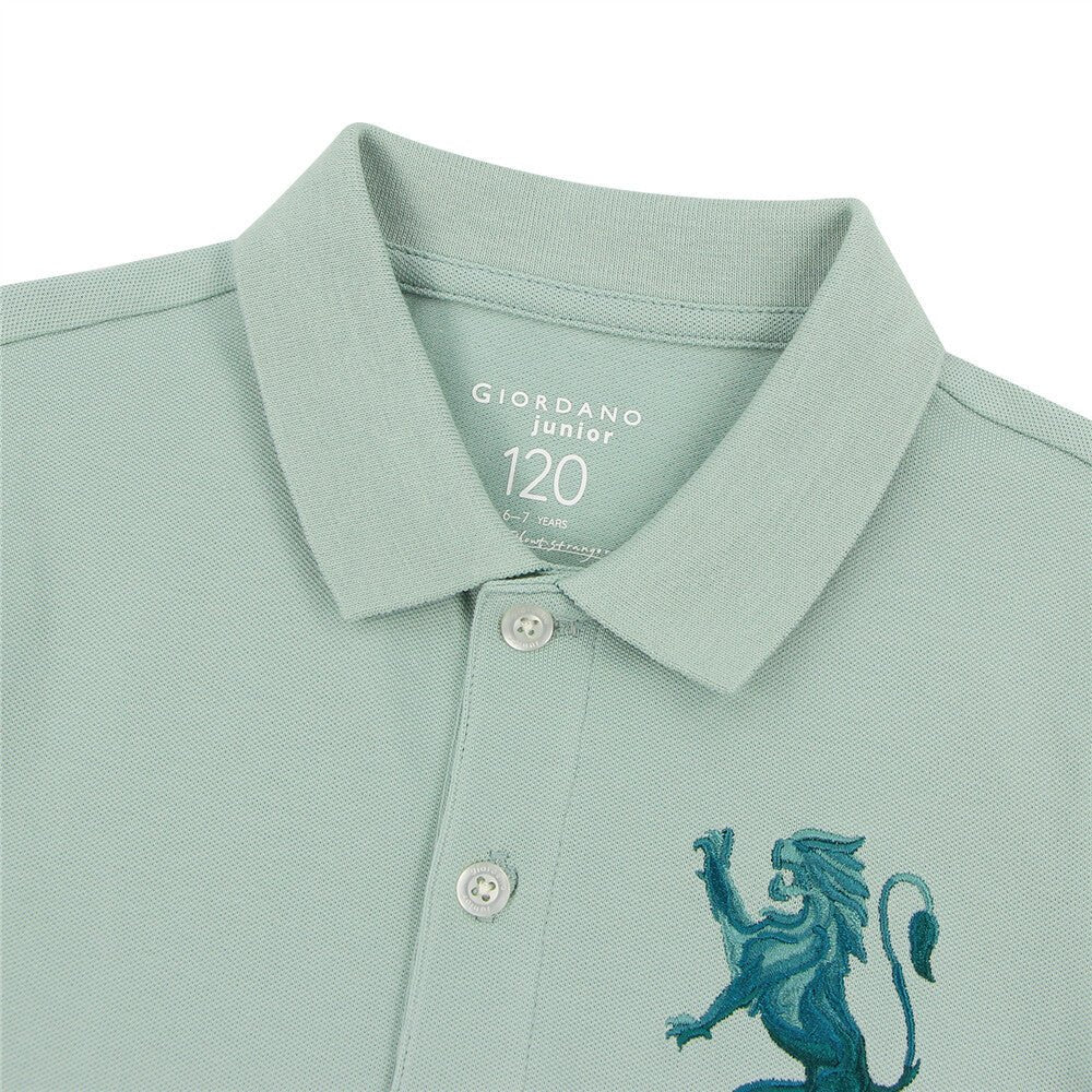 Giordano Junior Embroidery Short Sleeve Bold Polo - Premium Polo
