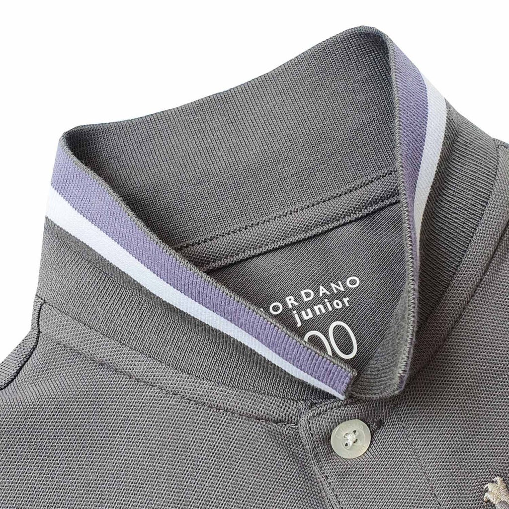 Giordano Junior Embroidery Short Sleeve Bold Polo - Premium Polo