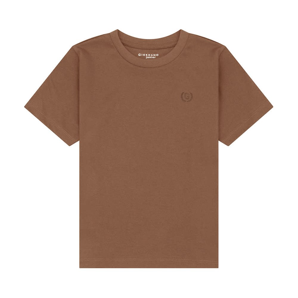 Giordano Junior Liquid Touch Embroidered Smart Tee - Soft Cotton Interlock - Premium Tee