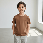 Giordano Junior Liquid Touch Embroidered Smart Tee - Soft Cotton Interlock - Premium Tee