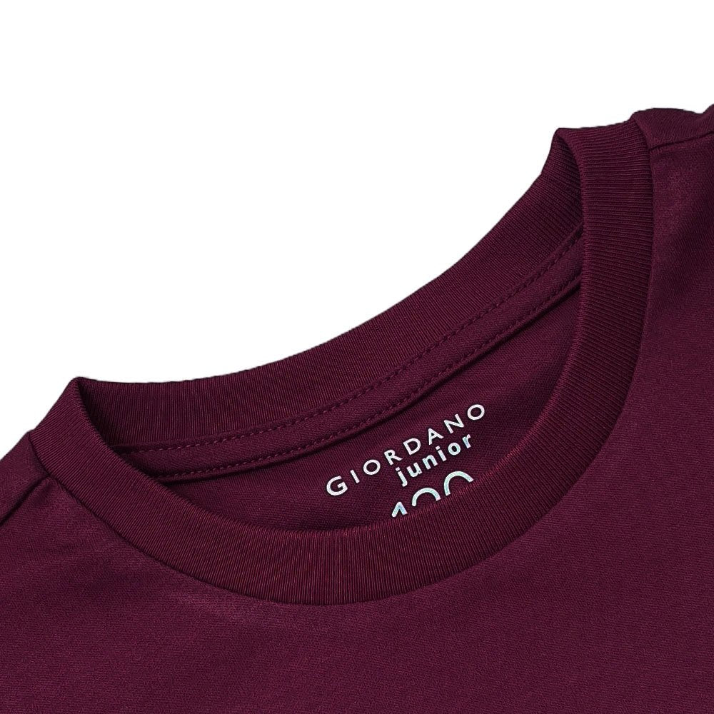 Giordano Junior Liquid Touch Embroidered Smart Tee - Soft Cotton Interlock - Premium Tee