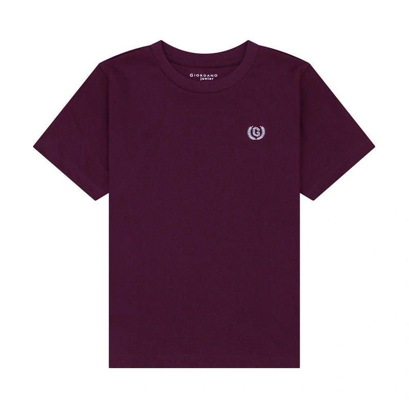 Giordano Junior Liquid Touch Embroidered Smart Tee - Soft Cotton Interlock - Premium Tee