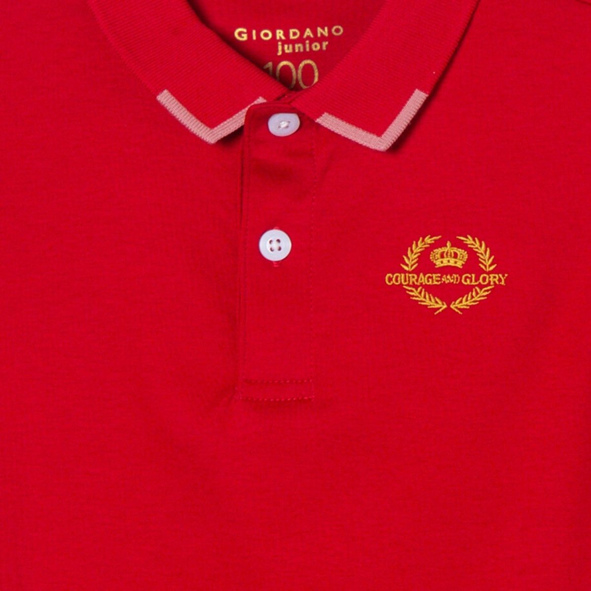 Giordano Junior Liquid Touch Short Sleeve Embroidery Polo - Premium Polo