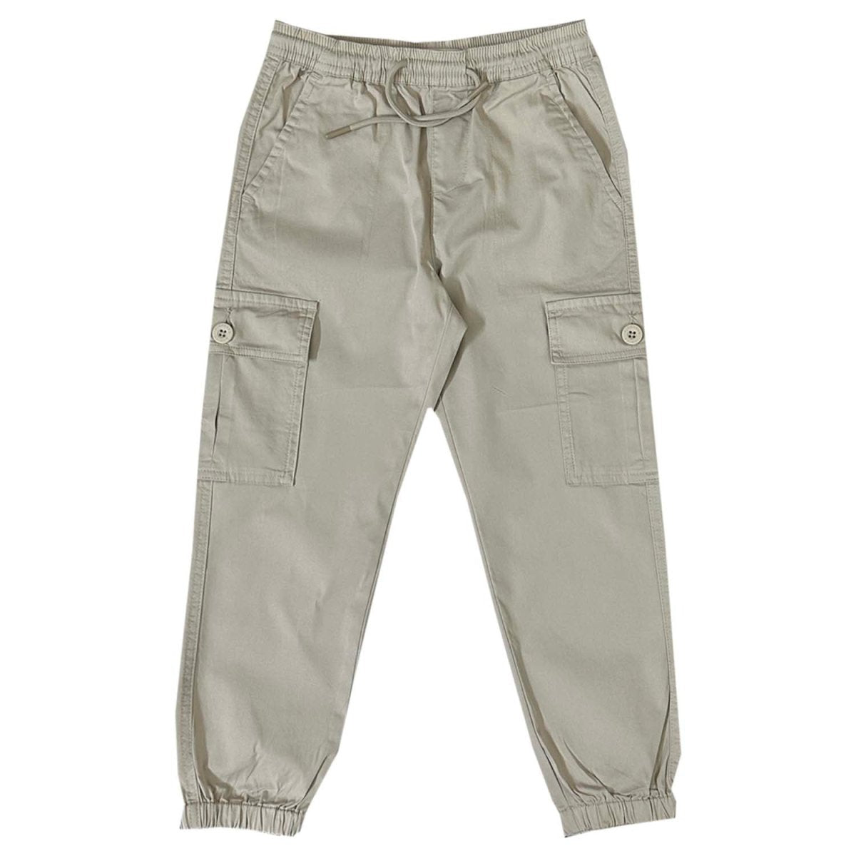 Giordano Junior Nylon Spandex Twill Mid-Rise Regular Tapered Pants With Elastic Waist - Premium Pants