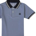 Giordano Junior Pique Flat Knit Collar Short Sleeve Slim Fit Thematic Embroidery Bold Polo - Premium Polo