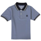 Giordano Junior Pique Flat Knit Collar Short Sleeve Slim Fit Thematic Embroidery Bold Polo - Premium Polo