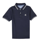 Giordano Junior Pique Flat Knit Collar Short Sleeve Slim Fit Thematic Embroidery Bold Polo - Premium Polo