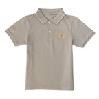Giordano Junior Pique Flat Knit Collar Short Sleeve Slim Fit Thematic Embroidery Bold Polo - Premium Polo