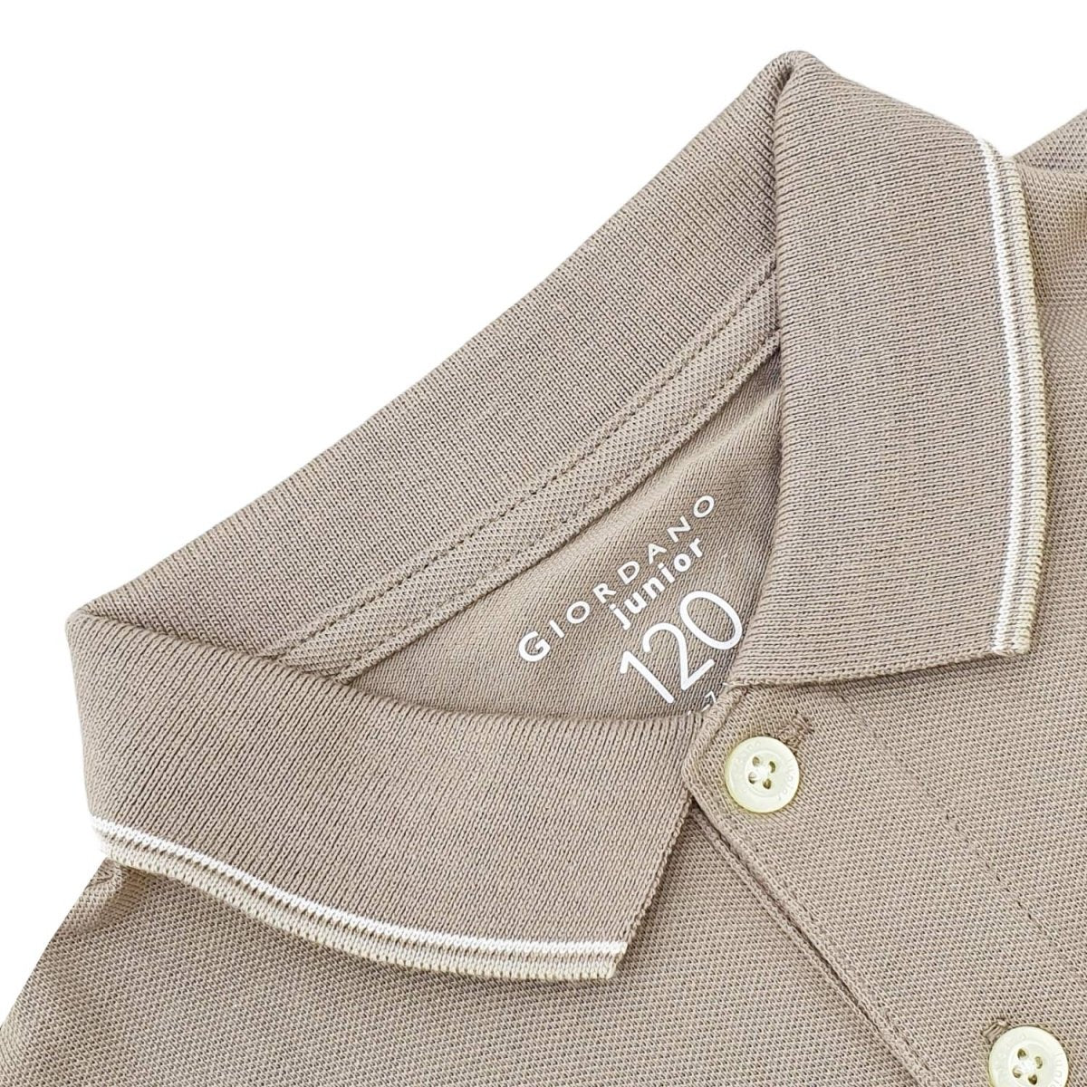 Giordano Junior Pique Flat Knit Collar Short Sleeve Slim Fit Thematic Embroidery Bold Polo - Premium Polo