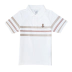 Giordano Junior Pique Flat Knit Collar Short Sleeve Slim Fit Thematic Embroidery Bold Polo - Premium Polo